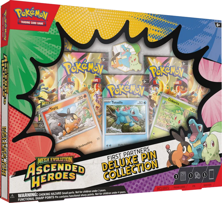 Pokemon TCG: Mega Evolution Ascended Heroes - First Partners Deluxe Pin Collection - Collect Marvel