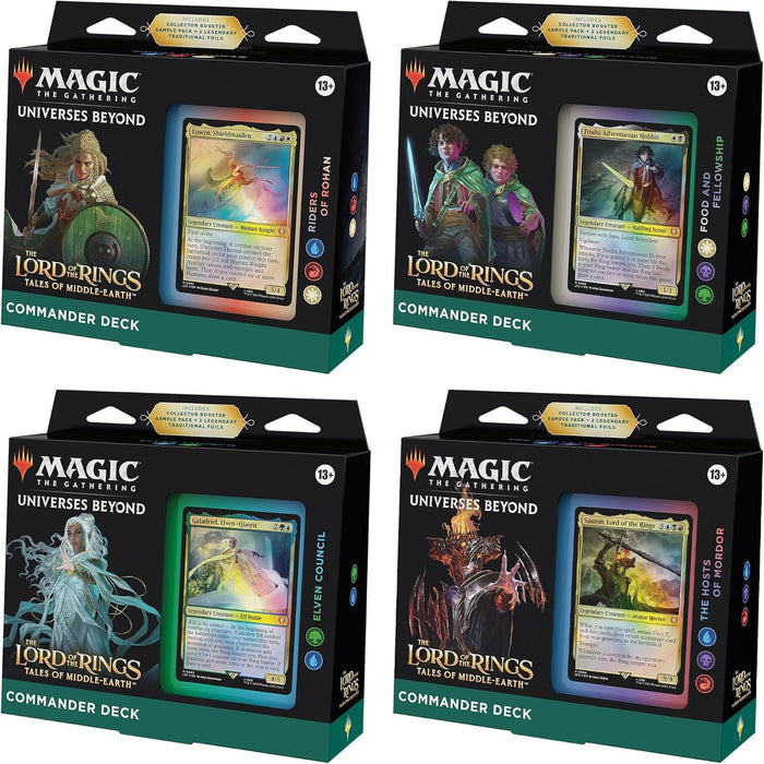 Magic: The Gathering The Lord of The Rings: Tales of Middle-earth Commander Deck (4 Count) - Collect Marvel