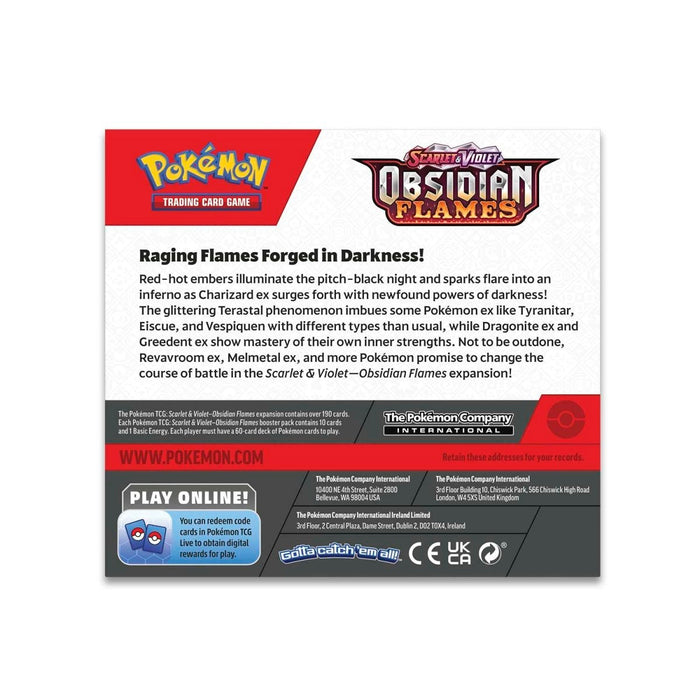 Pokemon TCG: Scarlet & Violet 3 Obsidian Flames Booster Box - CDU - Collect Marvel