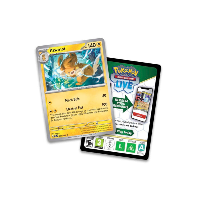 Pokemon TCG: Pawmot Card with 2 Booster Packs and Coin - Sealed Case of 36 - Collect Marvel