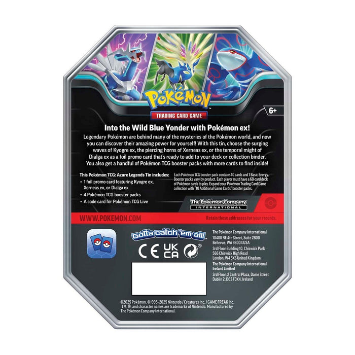 Pokemon TCG: Azure Legends Tin - Dialga EX - Collect Marvel