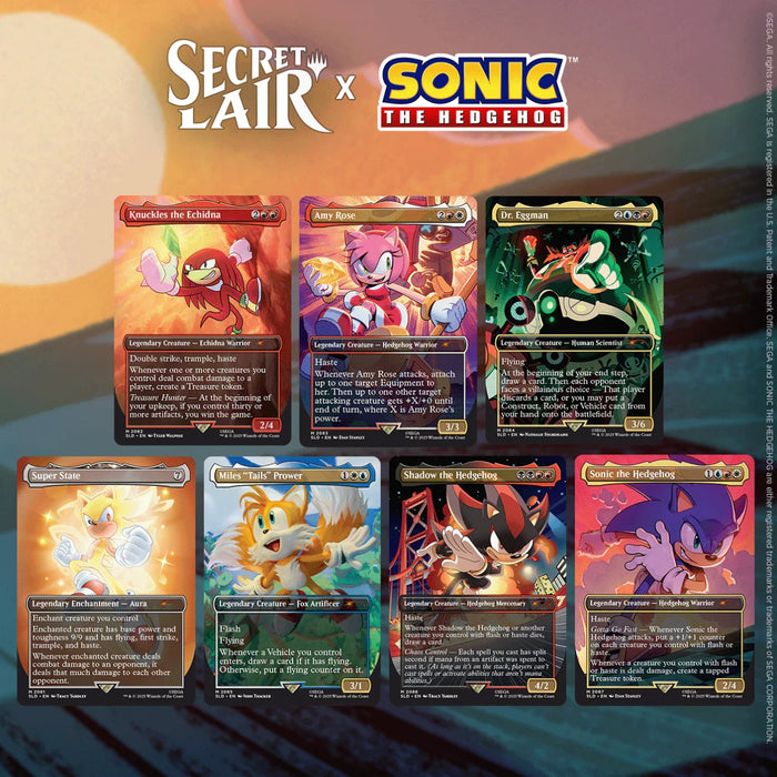 Magic: The Gathering - WPN Exclusive Non Foil Secret Lair - Sonic The Hedgehog: Friends & Foes - Collect Marvel
