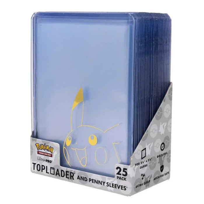 Pokemon TCG: Pikachu Toploader & Penny Sleeves Combo Pack (25 Pack) - Collect Marvel