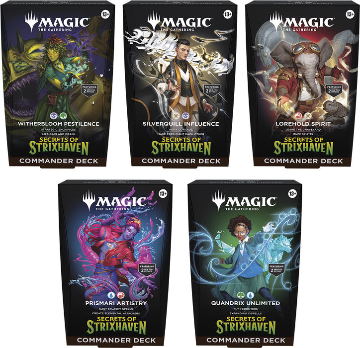 Magic: The Gathering Secrets of Strixhaven Commander Deck (5 Count) - Collect Marvel